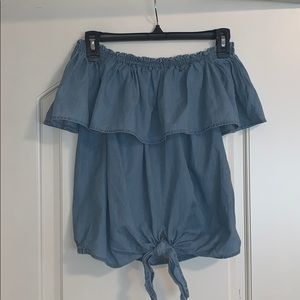 Express Denim Off the shoulder Blouse